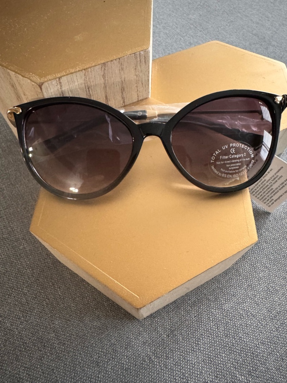ASOS Black Cateye Women's Sunglasses with Gradient Lenses